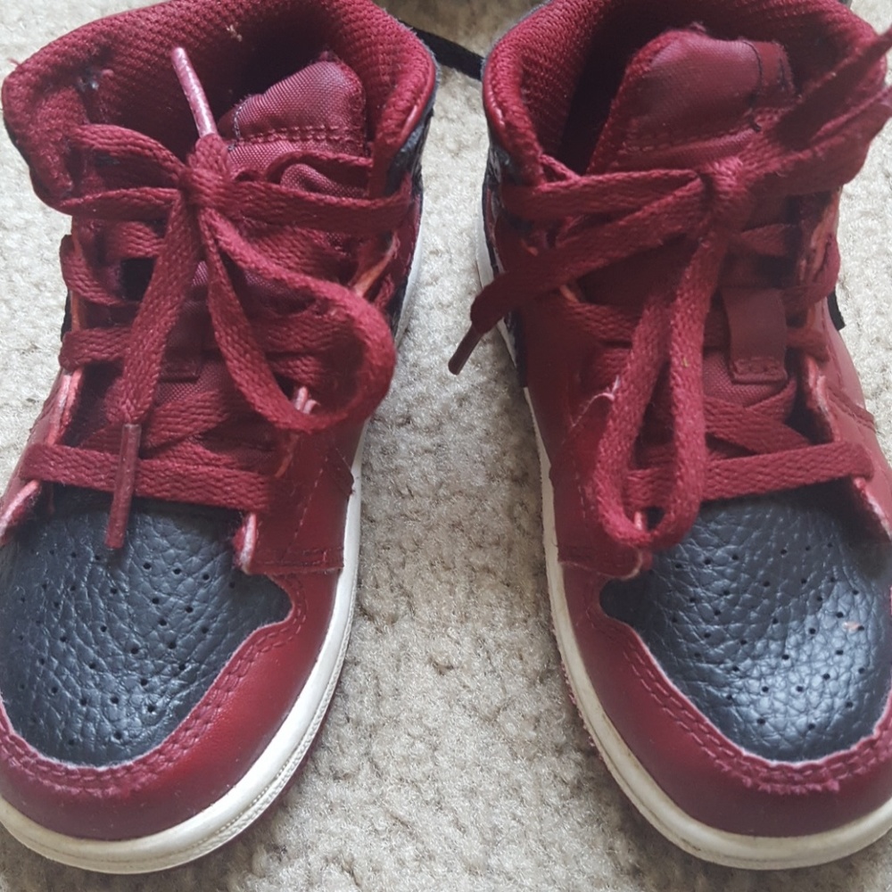 Jordan's burgundy and black